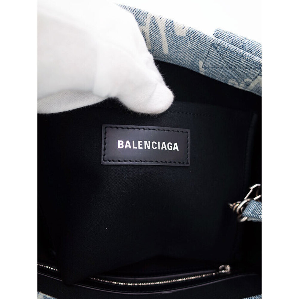 Balenciaga Blue Denim Bag Hardware Tote - Picture 4 of 9